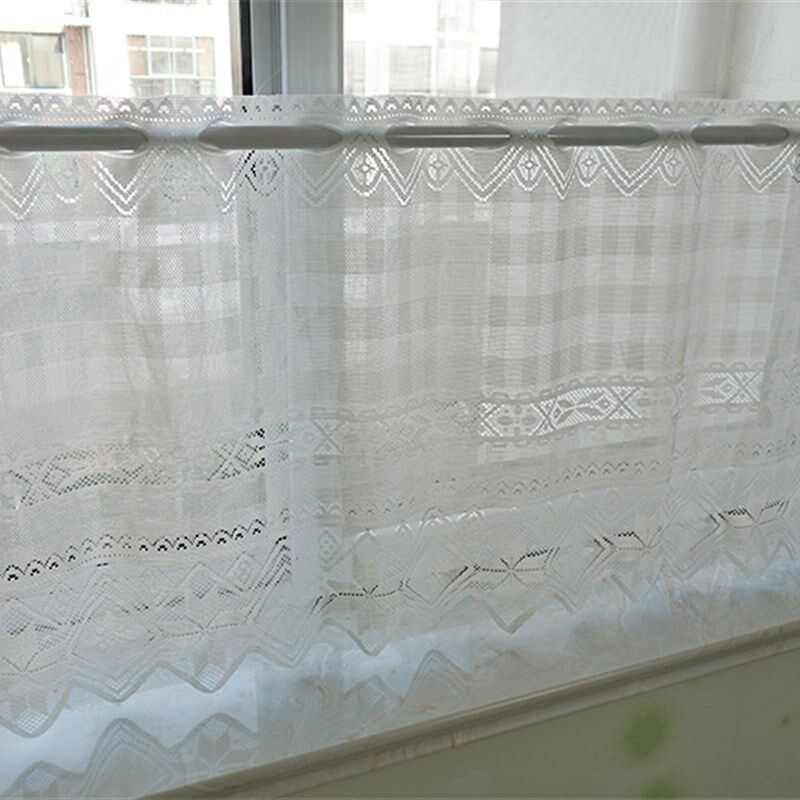 免打孔镂空网纱半帘短帘装饰隔断小窗户飘窗厨房短款成品窗帘纱帘