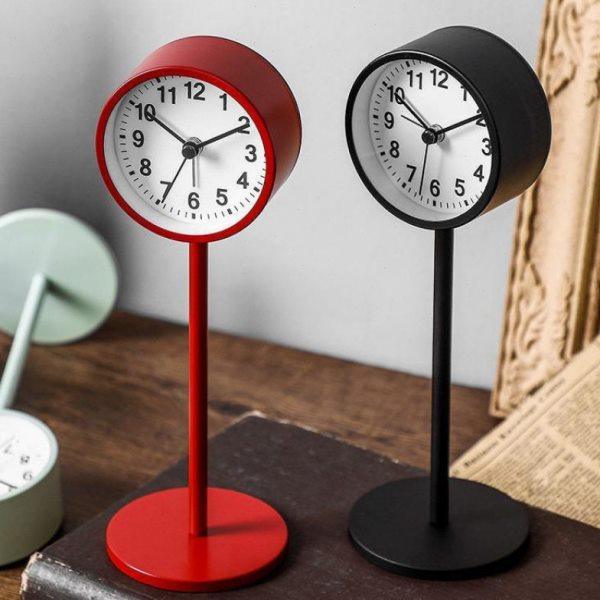 闹钟简约北欧风格学生用静音床头钟表书桌摆件个性小座钟,家居饰品,立钟/落地钟,淘宝优惠券,粉丝福利购,淘宝优惠卷