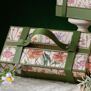 伴手礼盒法式花园礼物盒结婚喜糖盒伴娘伴手礼空盒生日手提包装盒