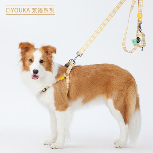 CIYOUKA西悠卡狗牵引绳胸背带防勒脖宠物Y型胸背带遛狗绳莱语系列