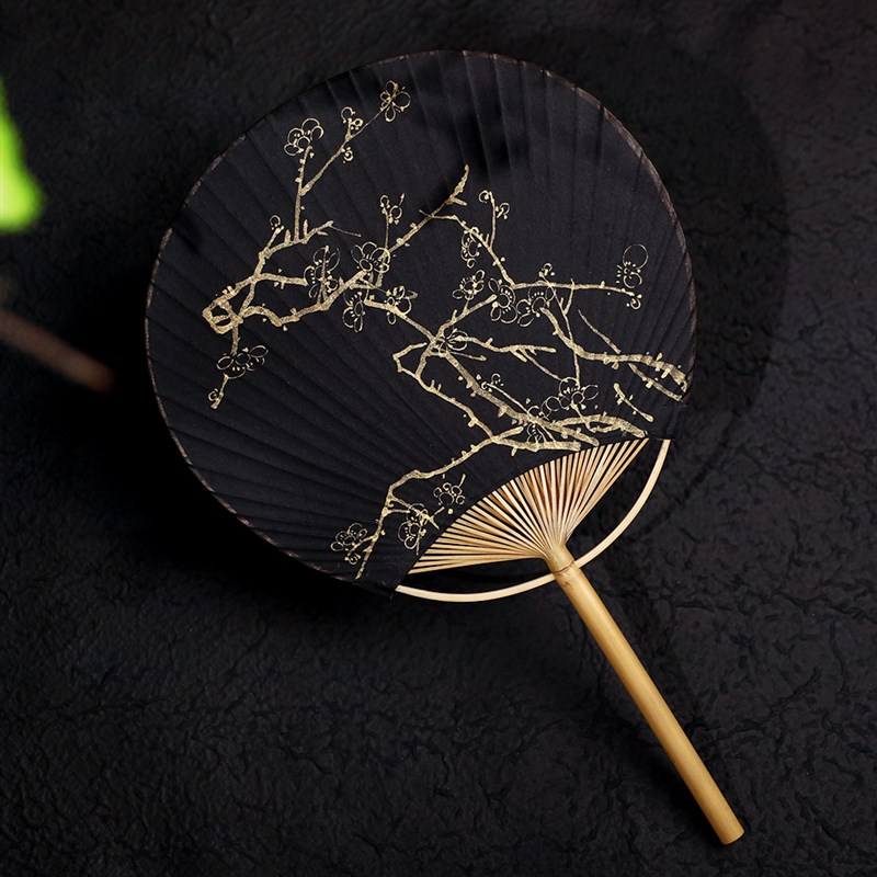 复古风空白宣纸团扇中式古典宣纸竹蒲扇芭蕉海棠扇手工书画用扇子