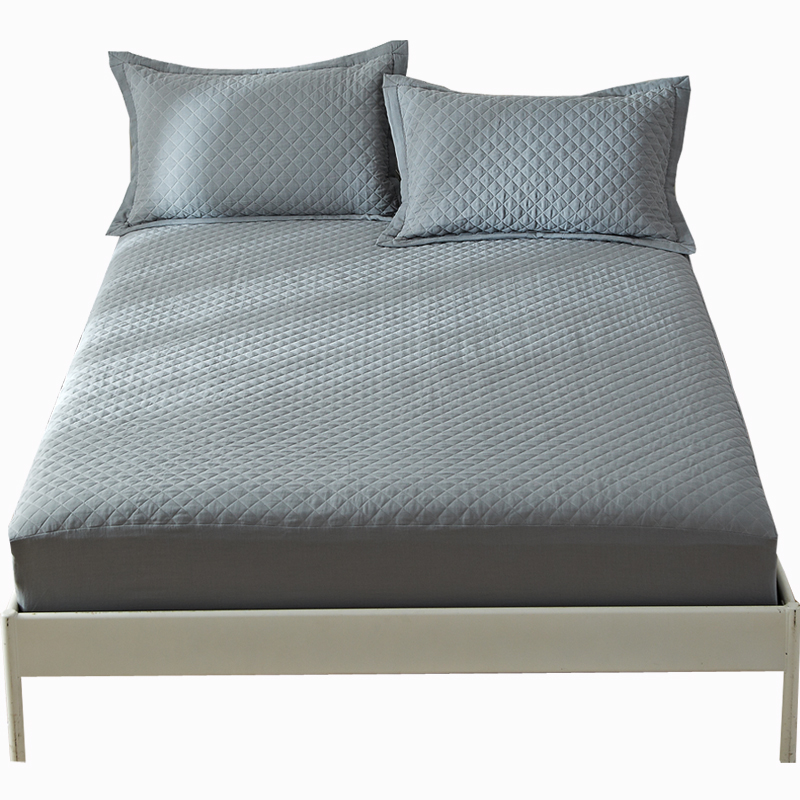 纯棉双层纱夹棉床笠单件定制 全棉加厚席梦思防滑床垫保护套床罩