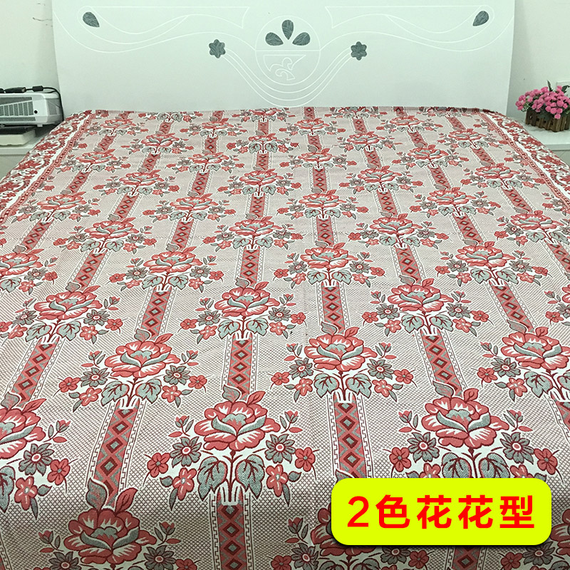 老式纯棉针织线毯夏季床单加厚防滑双人单件沙发毯复古老粗布美式