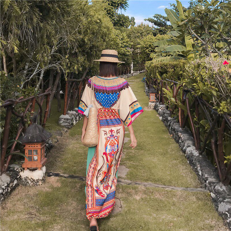 柬埔寨连衣裙青海西藏旅行女装云南丽江大理拍照裙子旅游长裙