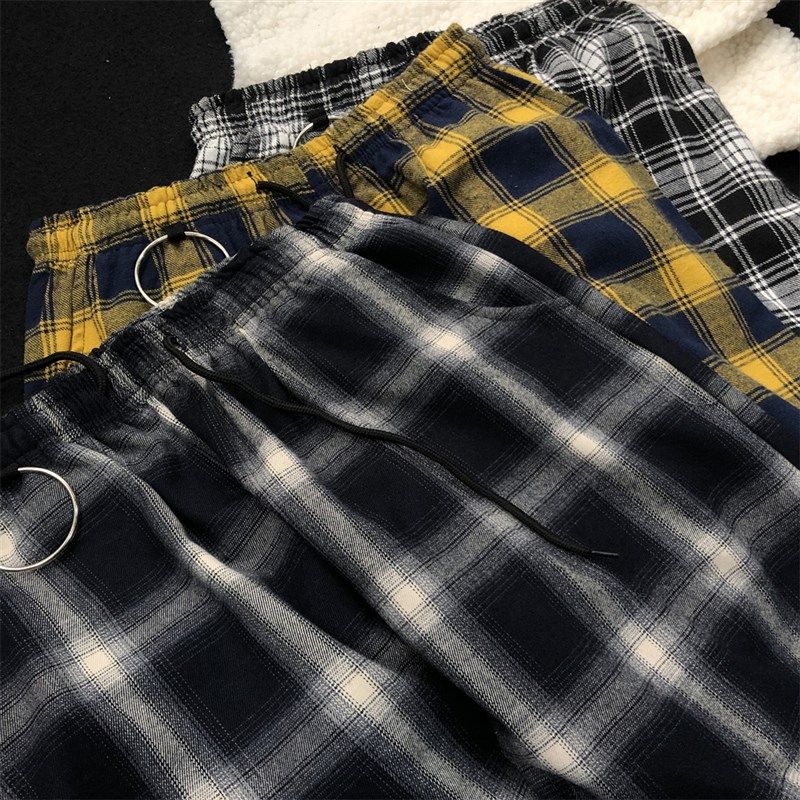 夏季复古藏蓝色格子短裤男男士外穿三分裤男生海边休闲家居休闲裤,男装,休闲裤,淘宝优惠券,粉丝福利购,淘宝优惠卷