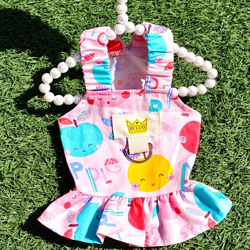 全棉水果胸背短裙宠物泰迪比熊博美贵宾猫咪公主裙子春夏衣服薄