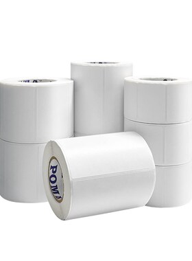 Poma鹏码铜版纸不干胶条码纸标签贴100*80铜板不干胶纸服装吊牌打