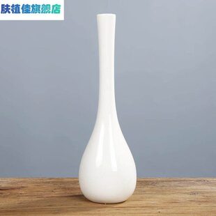 复古瓶朴功夫茶桌羊脂玉净白瓷花瓶迷你摆件道具玉净青瓷瓶古演戏