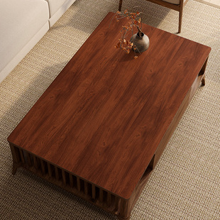 仿实木纹茶几垫桌垫中式防水防油客厅胡桃木质原木高级感皮革桌布