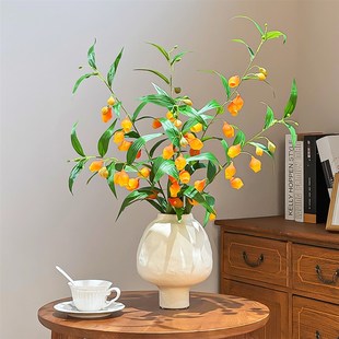 宫灯百合花仿真花假花摆设客厅餐桌电视柜装饰花插花家居花艺摆件