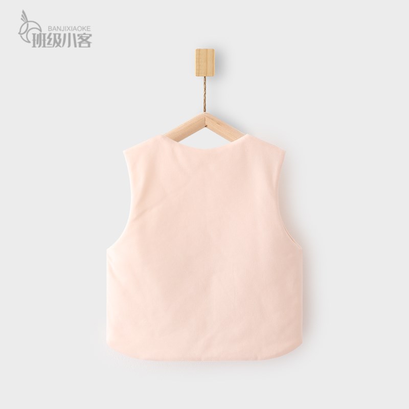 宝宝小马甲背心秋冬款夹棉新生婴儿护肚马夹加厚保暖上衣马甲66码