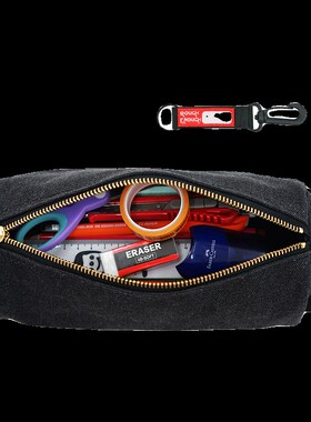 RGH 防水笔袋文具袋重磅帆布美式大容量学生大容量男多功能铅笔盒