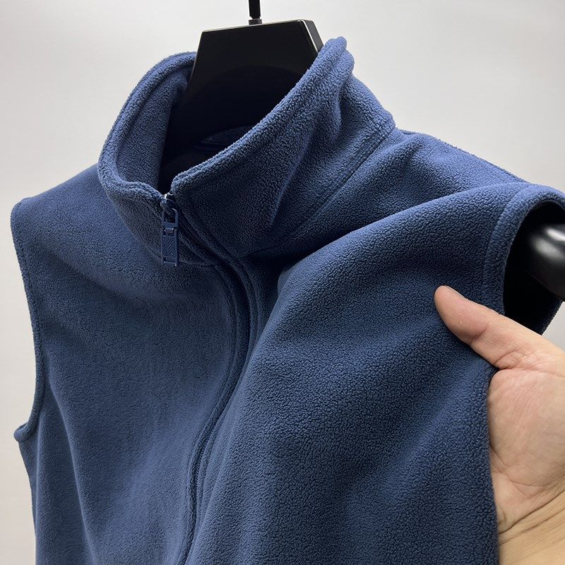 摇粒绒立领马甲男拉链秋冬季加绒加厚双面奥粒绒无袖开衫外套背心,男装,常规马甲,淘宝优惠券,粉丝福利购,淘宝优惠卷