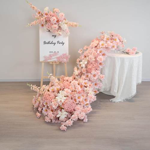 瀑布花造景生日假花彷真花彷真花摆设瀑布婚庆婚礼布置床头挂片