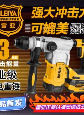 LEIYA雷亚2502无刷锂电锤冲击钻多功能两用重锤水电工开槽新品