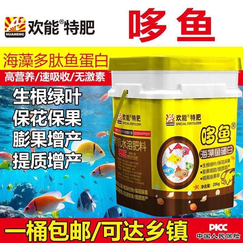 哆鱼海藻鱼蛋白水溶肥生根壮苗桶装冲施肥正品水溶肥料果树蔬菜