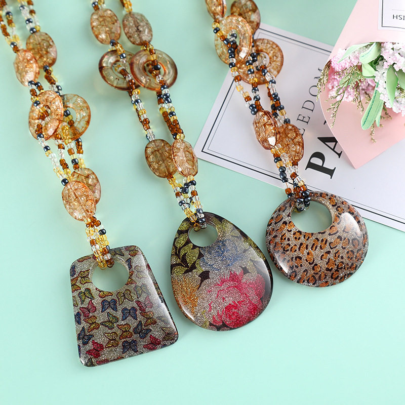 项链气质长款复古民族风毛衣链网红棉麻服装吊坠配饰文艺饰品女式