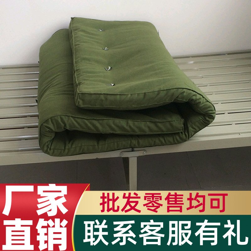 现货防潮透气手工军绿棕垫子90CM学生床垫  职工棕榈宿舍床垫