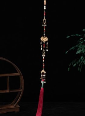 马面裙配饰禁步 平安锁竹节流苏国风腰间配饰 腰佩装饰挂饰流苏吊