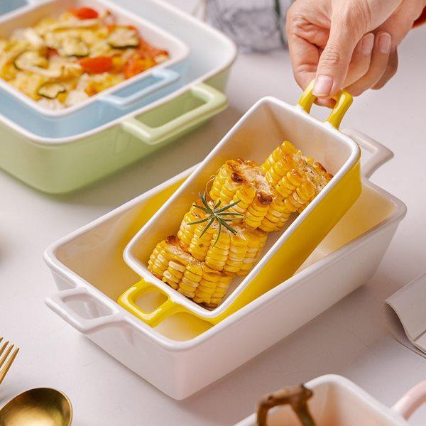 2023新款家用创意陶瓷双耳正方烤盘烤箱微波炉烤碗芝士焗饭长方盘,厨房/烹饪用具,微波炉专用盒,淘宝优惠券,粉丝福利购,淘宝优惠卷