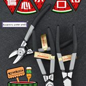 斜嘴迷你小模型剪线钳偏京选塑料心电工6寸电子钳子水口钳平口钳