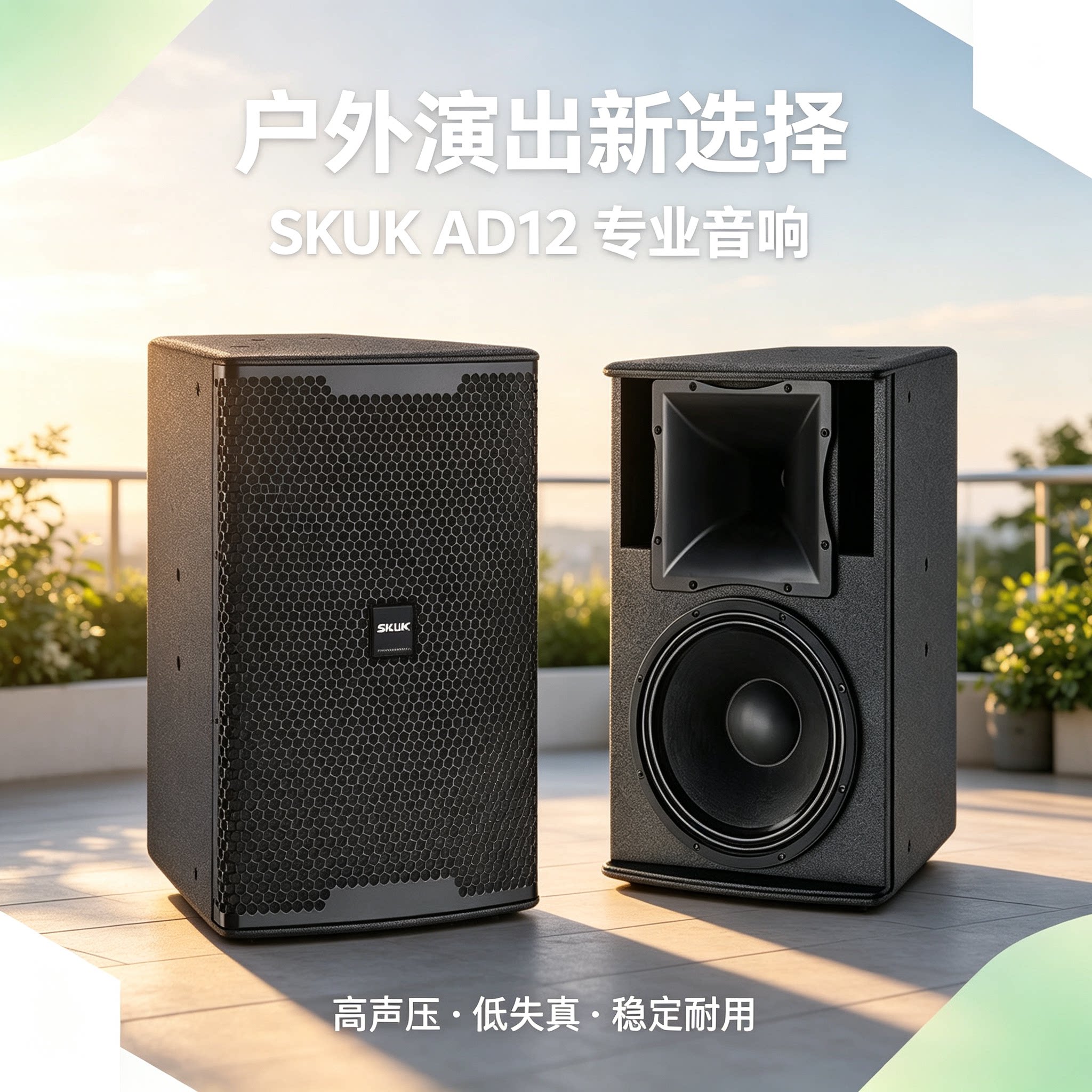 SKUK AD12专业音响套装、家庭会所酒吧KTV舞台演出卡拉OK唱歌音箱