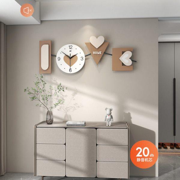 奶油风简约钟表挂钟客厅现家用装饰餐厅静音挂墙创意时钟级感,家居饰品,挂钟,淘宝优惠券,粉丝福利购,淘宝优惠卷