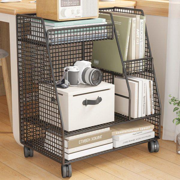 书架置物架落地桌下多层可移动带轮小推车书本收纳简易书桌旁书柜,收纳整理,书桌收纳置物架,淘宝优惠券,粉丝福利购,淘宝优惠卷