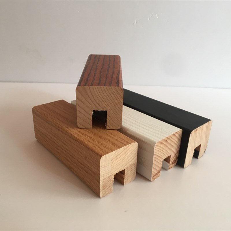 直销楼梯玻璃护栏卡槽扶手实木U型槽室内阁楼简约阳台扣条免漆