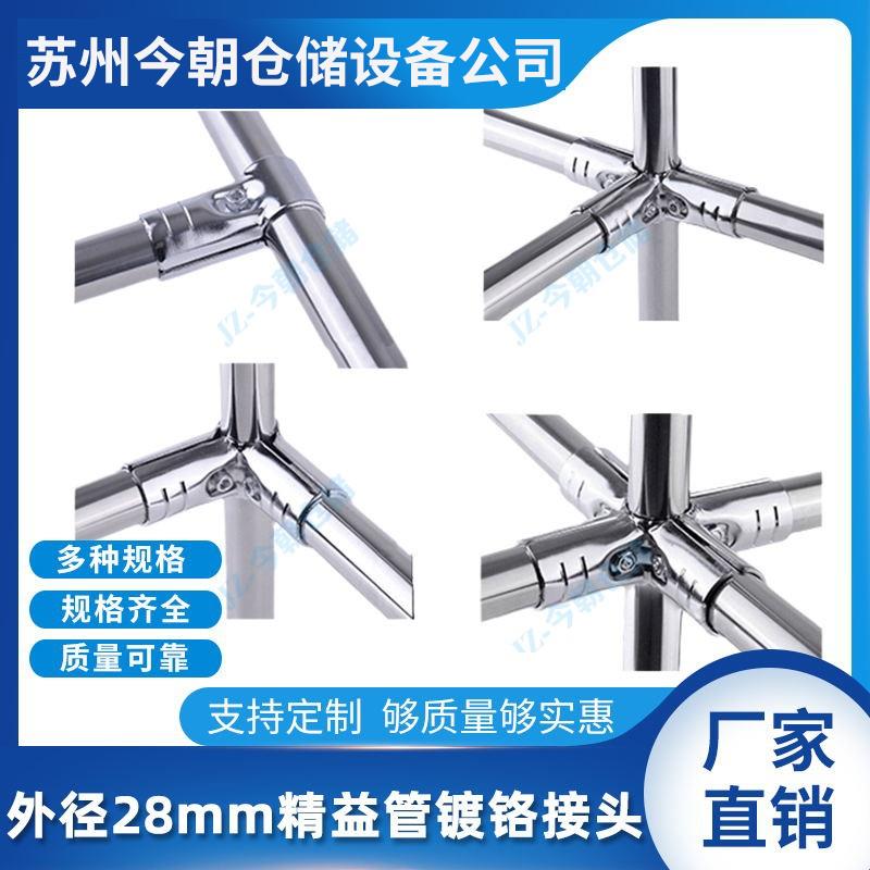 外径28mm201不锈钢精益管线棒管HJ接头镀铬镀锌金属管配件连接件