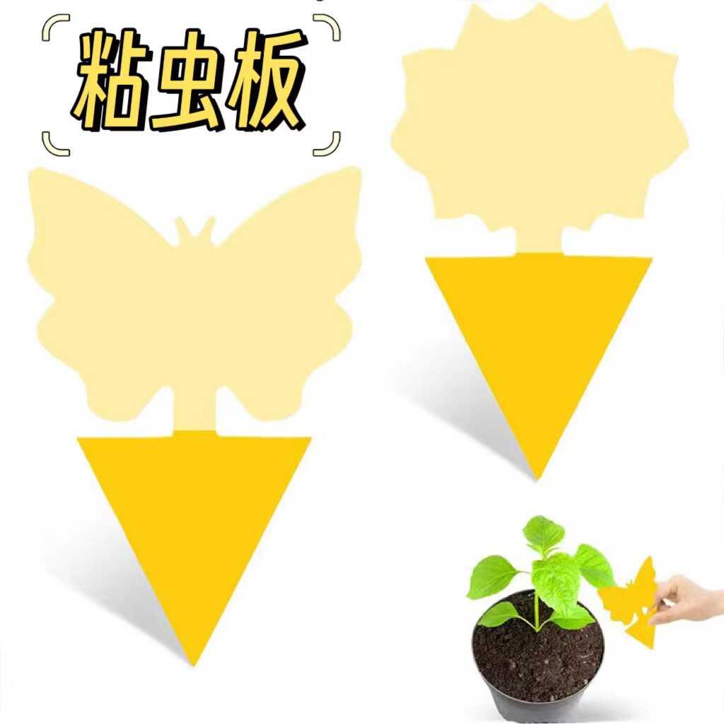 家庭园艺大棚诱虫黄板小黑飞白粉虱粘虫板