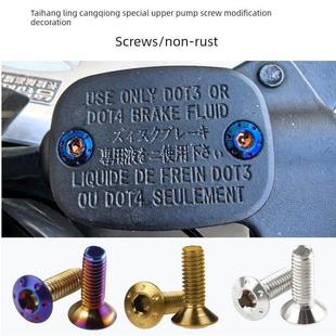 适用台玲苍穹封神刹车泵上泵油壶盖油杯装饰螺丝不生锈无损安装