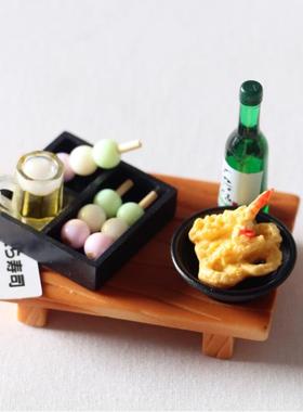 Dollhouse娃娃屋日式寿司鱼丸天妇罗便当盒微缩食玩配件BJD周边