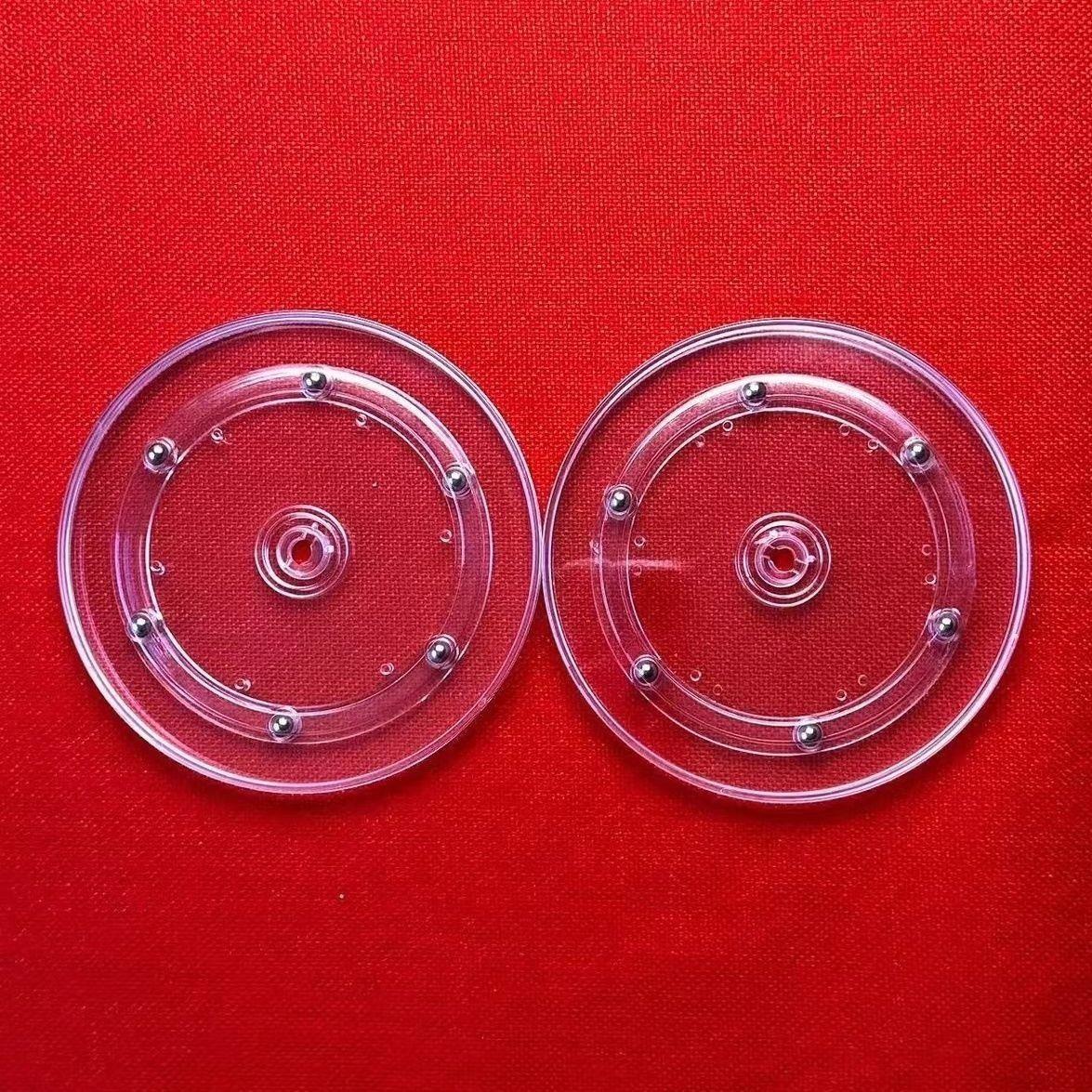 亚克力透明转盘 手工diy手动转盘手动式 旋转底座