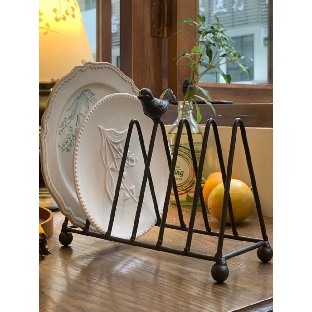 覆古家居小鸟三角书架杂志架碟架盘架分类整理架收纳装饰实用摆件