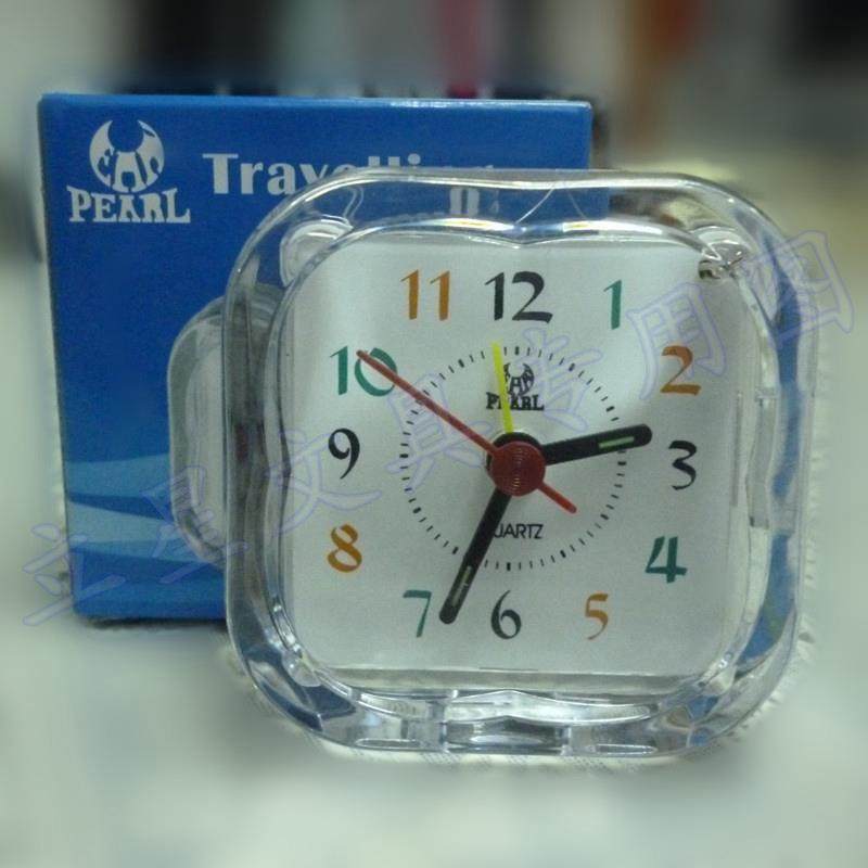 PEARL明珠星小闹钟/简约现代小座钟/扫秒超静音/带闹铃/带小夜灯