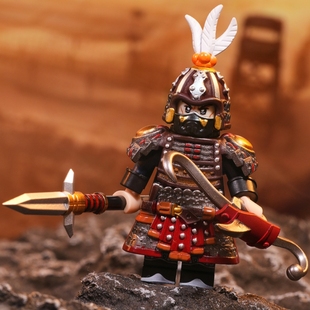 陷阵营三国五虎将孙权关羽重甲铠甲古代士兵国风积木人仔男孩玩具