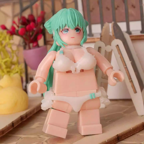 初音未来二次元泳装胖手办人偶