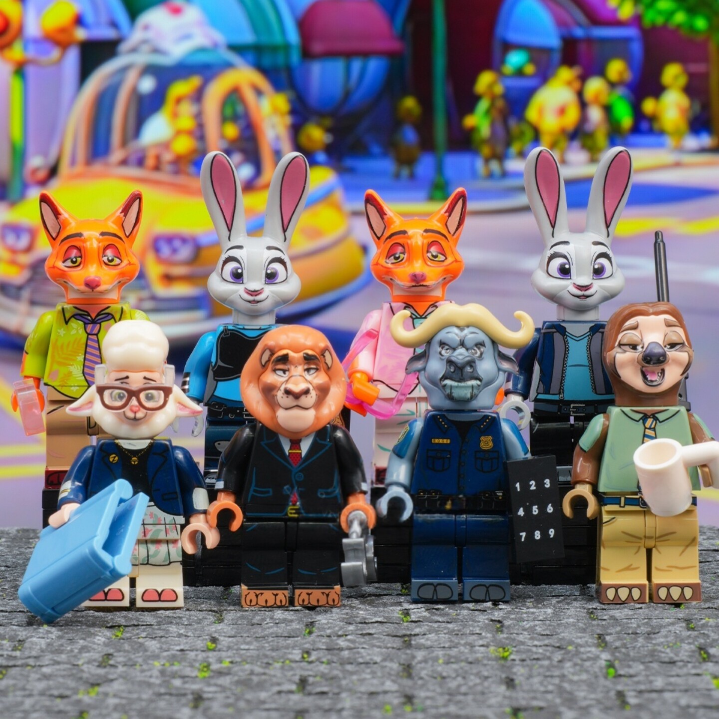 疯狂动物城朱迪尼克积木人仔