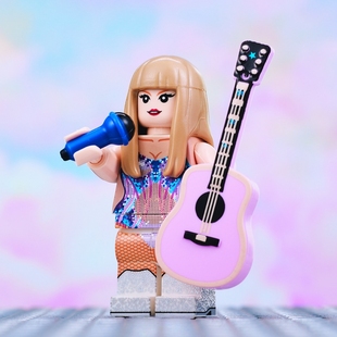 泰勒斯威夫特Taylor Swift霉霉欧美歌手女孩第三方积木人仔玩具