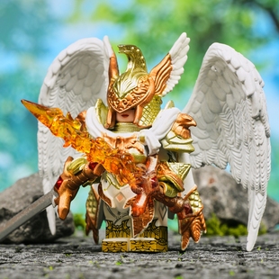 乌列尔大天使火焰剑翅膀加百列米迦勒神话乐高人仔积木手办玩具人