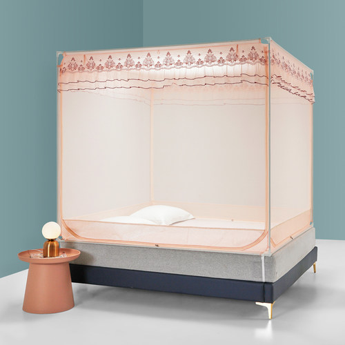 蚊帐家用防摔儿童宝宝全封闭拉链式蒙古包免安装支架固定方便拆洗