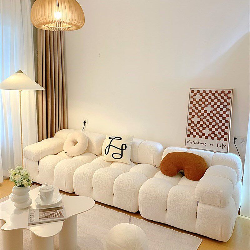 法式奶油风豆腐块沙发现代简约客厅小户型创意会客室模块组合沙发
