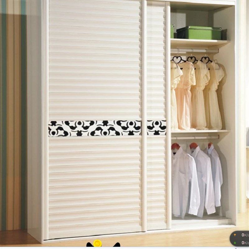 移门定制钛镁铝合金木塑板衣柜门 百叶板推拉门壁橱门皮革移门