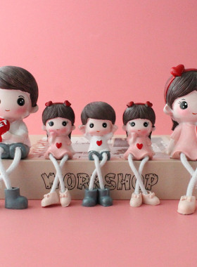 家居客厅电视柜摆件卧室新房间酒柜装饰品五口之家创意可爱小摆件