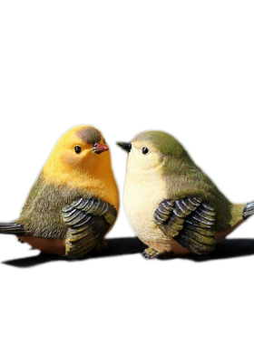 花园装饰庭院阳台客厅电视柜摆设园艺树脂小动物仿真小鸟摆件假鸟