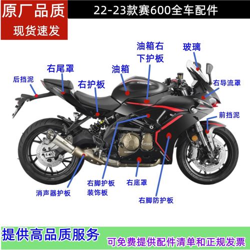 赛600RR QJ600gs-3D全车外壳大灯导流罩脚防护板尾罩挡泥板定风翼