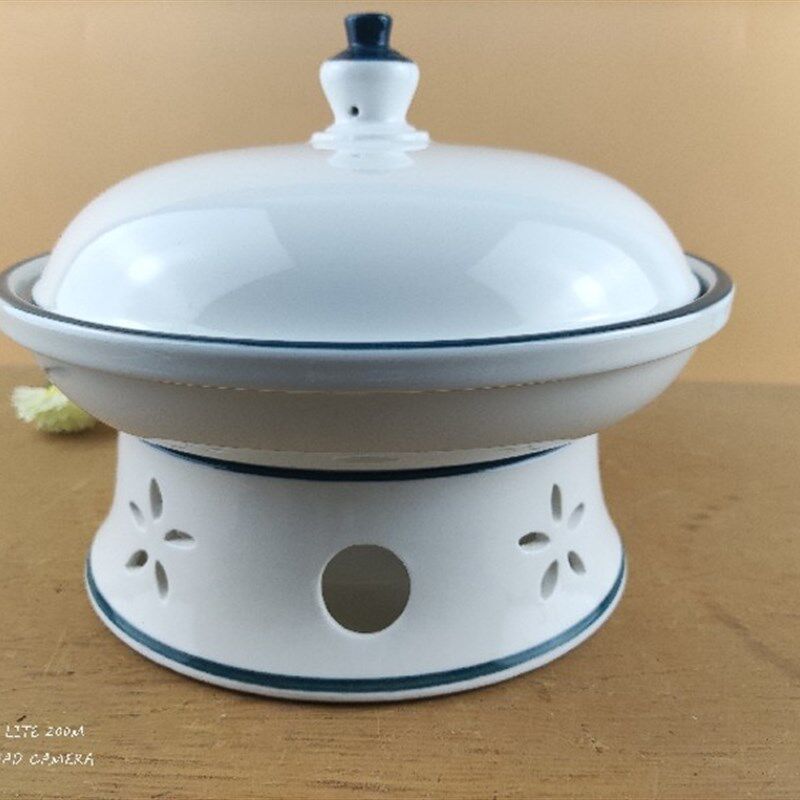 酒精炉小火锅干锅家用陶瓷酒店带炉酒精蜡烛加热保温糖水甜品碗