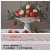 幅宽 雨露麻亚麻细纹油画布 中盛画材 胶on