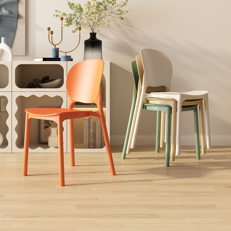 可叠螺塑料椅子家用靠背椅现代简约休闲写字椅学生宿舍椅懒人椅